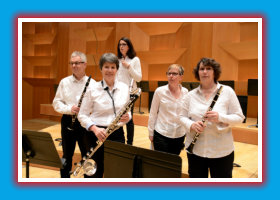 Auditorium de Lyon - 5 des 7 clarinettistes de l'Harmonie