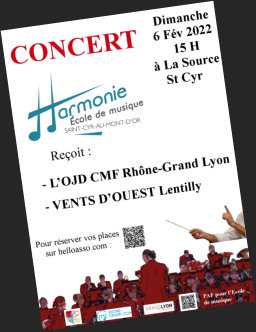 Harmonie de Saint-Cyr - Affiche du concert de fvrier 2022