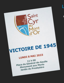 Saint-Cyr - Commmoration du 8 mai 1945