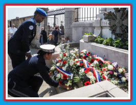Saint-Cyr le 8 mai 2025 : Gerbe de l'ENSP